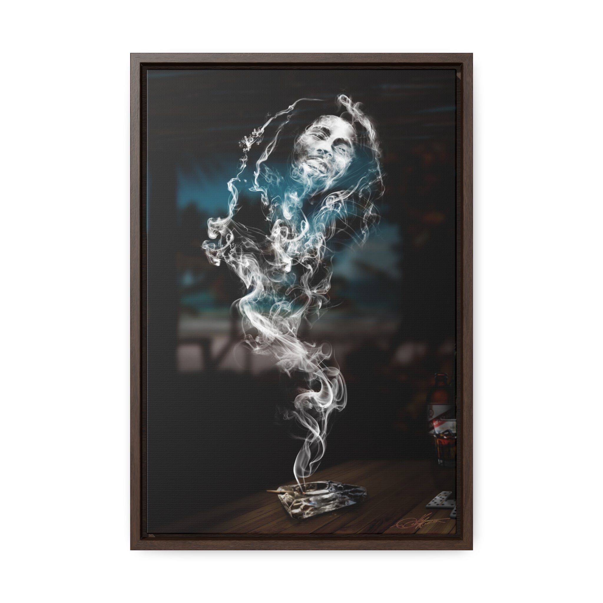 Smoking Legends Bob-1 Framed Canvas Wrap