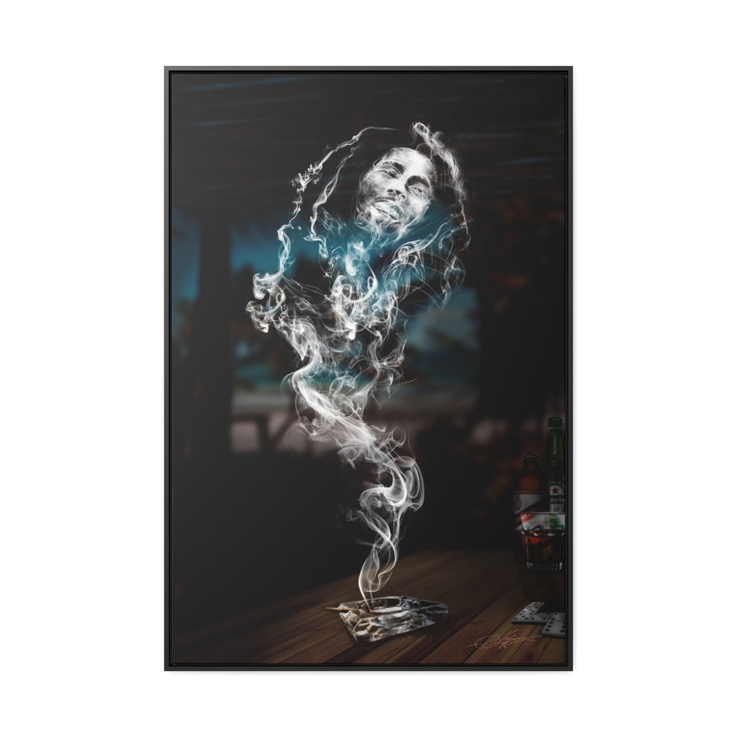 Smoking Legends Bob-1 Framed Canvas Wrap