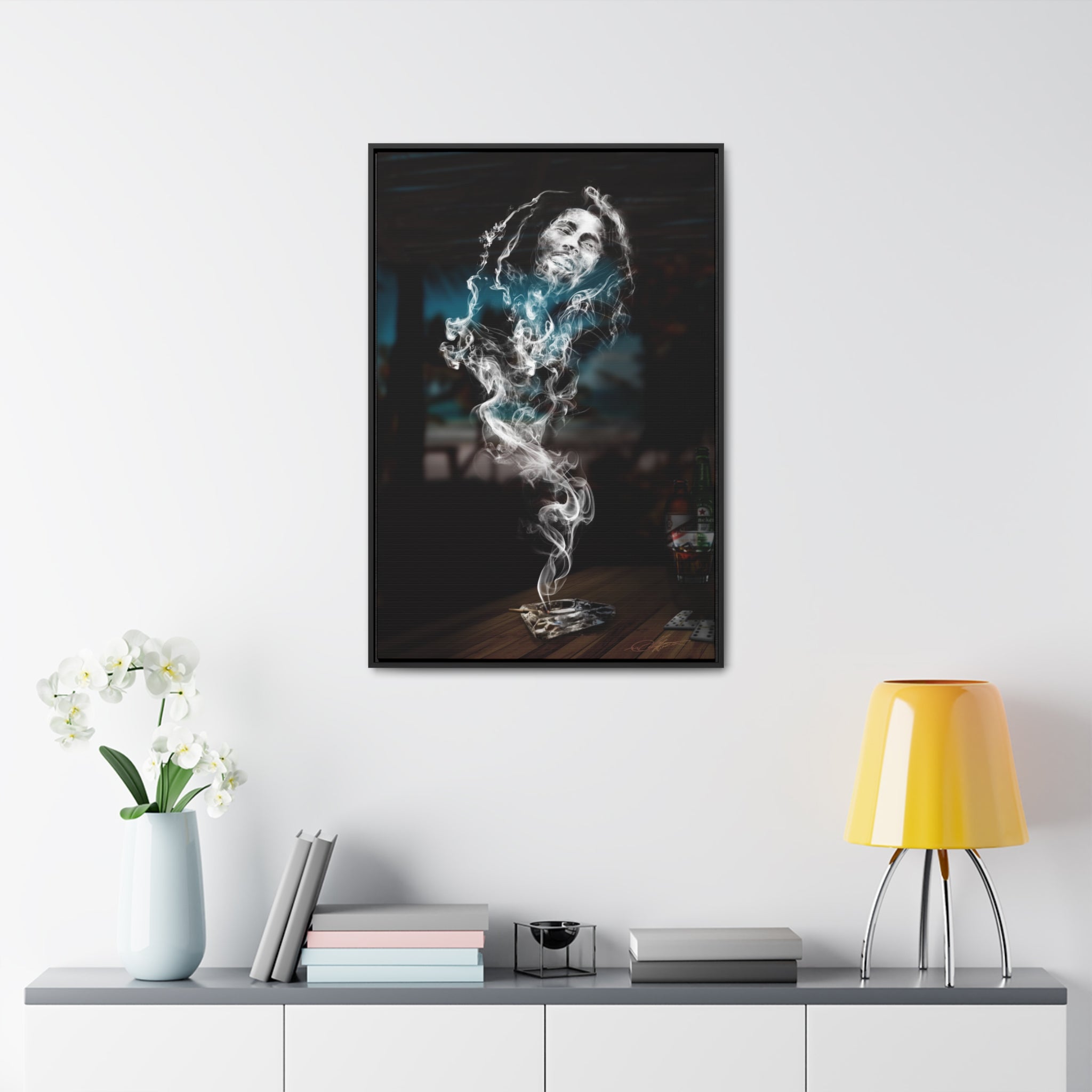 Smoking Legends Bob-1 Framed Canvas Wrap