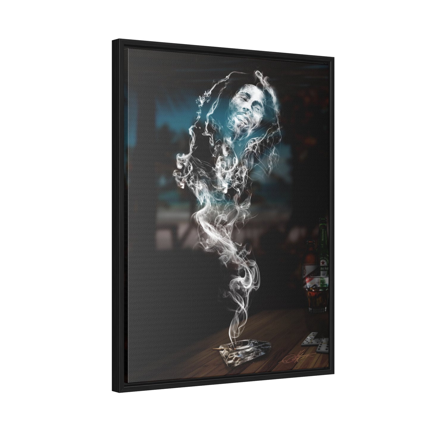 Smoking Legends Bob-1 Framed Canvas Wrap