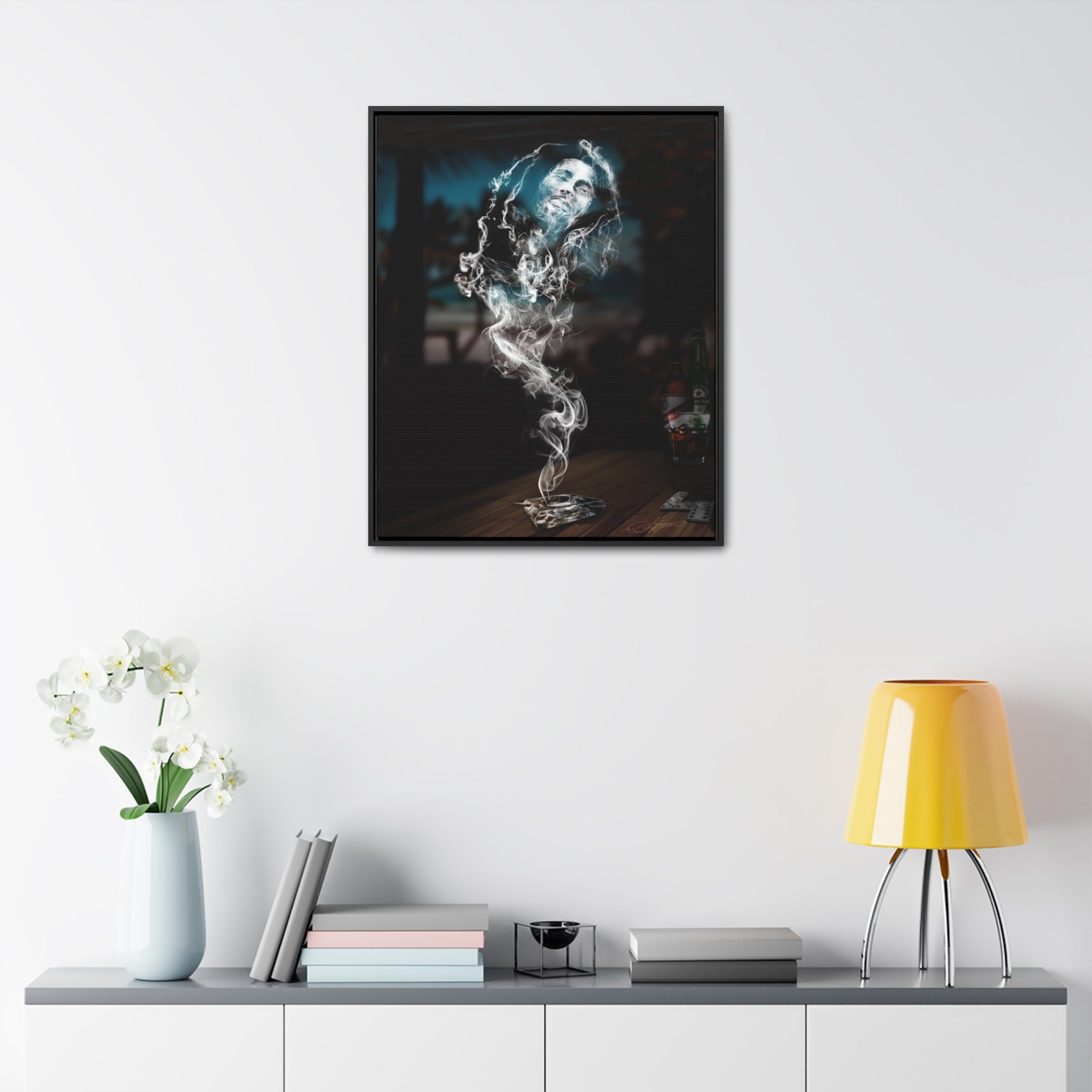 Smoking Legends Bob-1 Framed Canvas Wrap