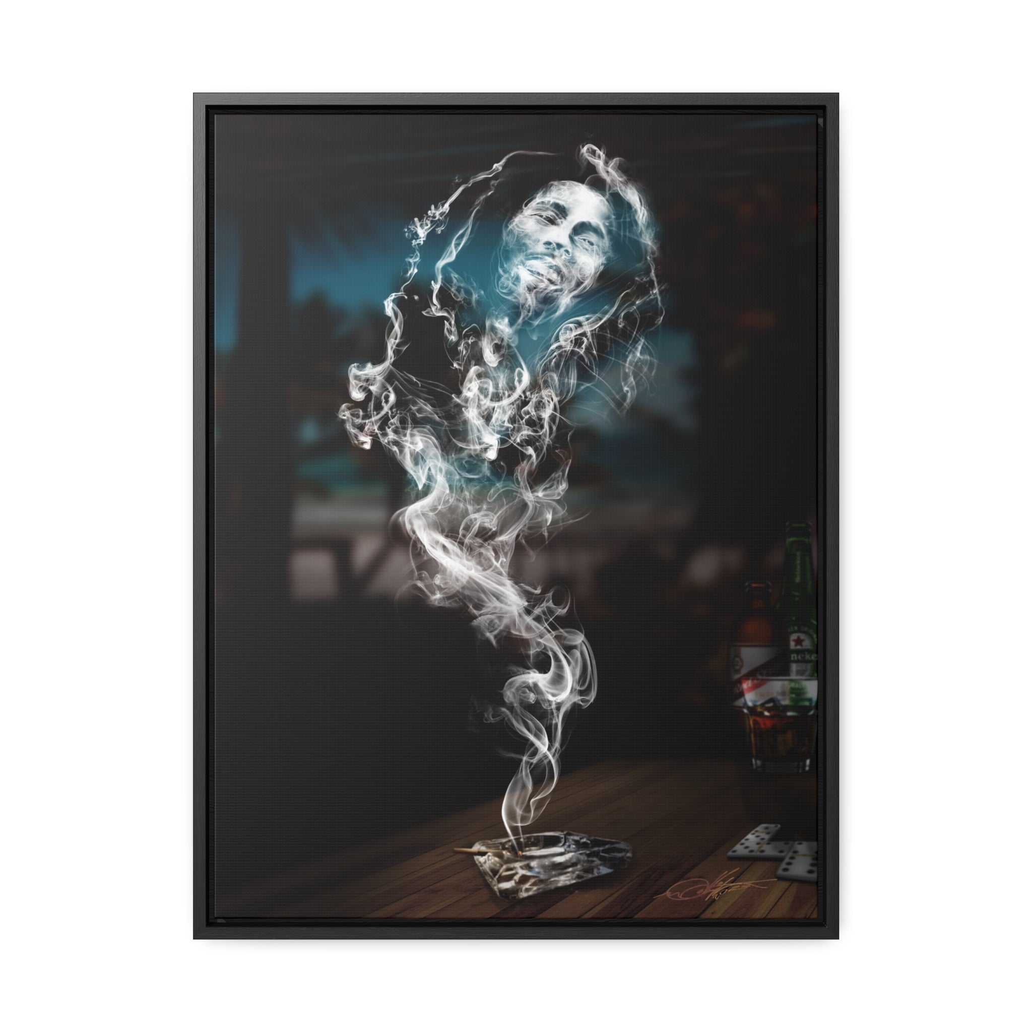 Smoking Legends Bob-1 Framed Canvas Wrap