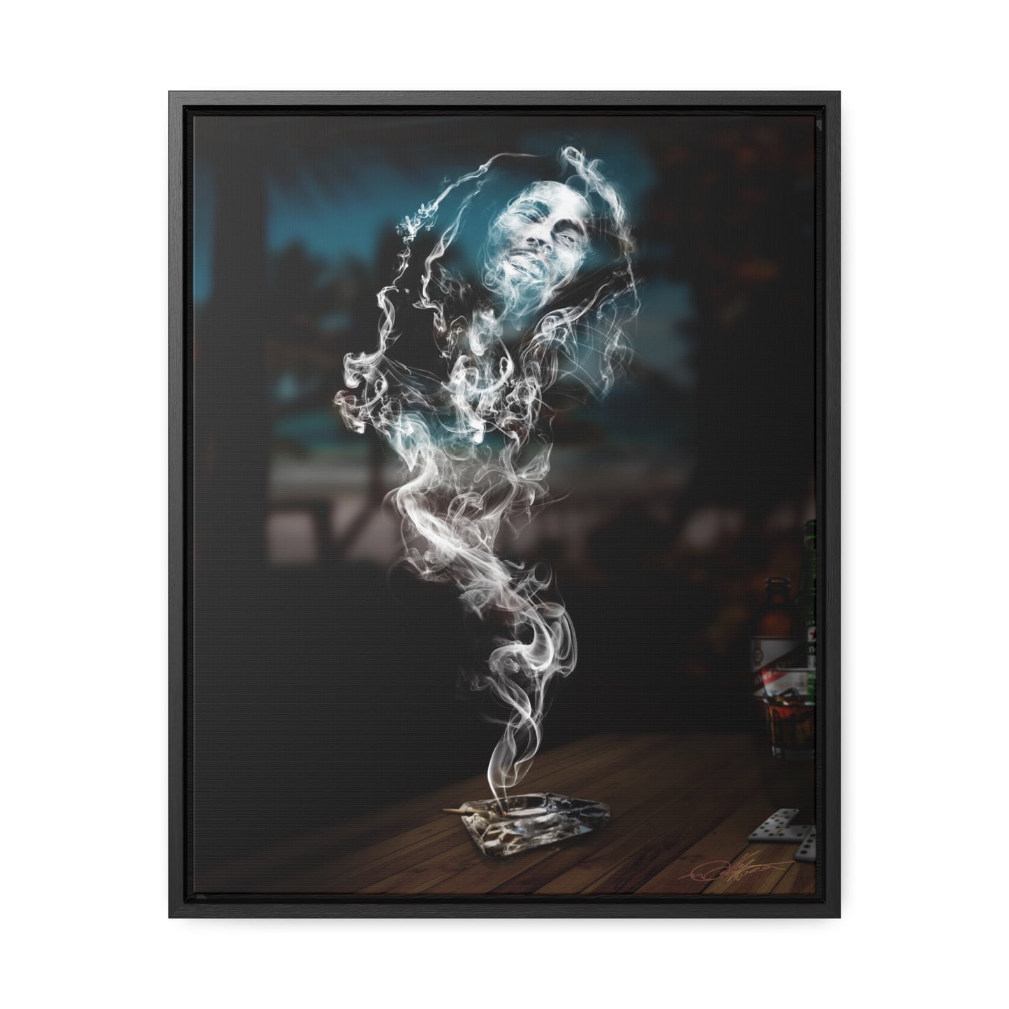 Smoking Legends Bob-1 Framed Canvas Wrap