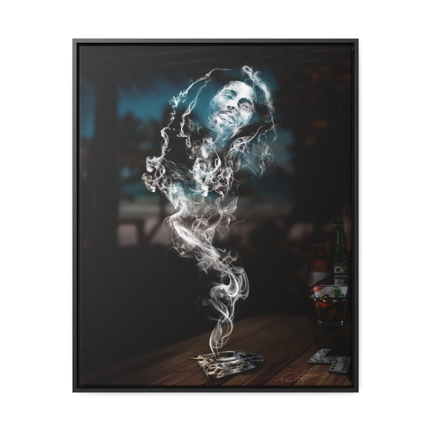 Smoking Legends Bob-1 Framed Canvas Wrap