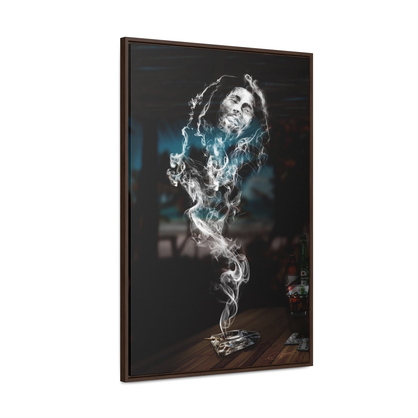 Smoking Legends Bob-1 Framed Canvas Wrap