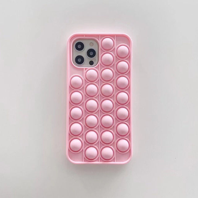 iPhone Fidget Toy Push  Bubble Stress Relief Case | Rainbow Silicone Fidget Case | iPhone 6 +++