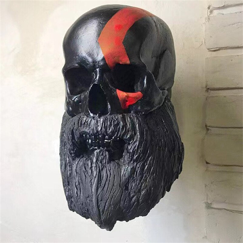 Bearded Skull Warrior Motorcycle Helmet Hook | Bearded Skull Hat & Helmet Rack - City2CityWorld