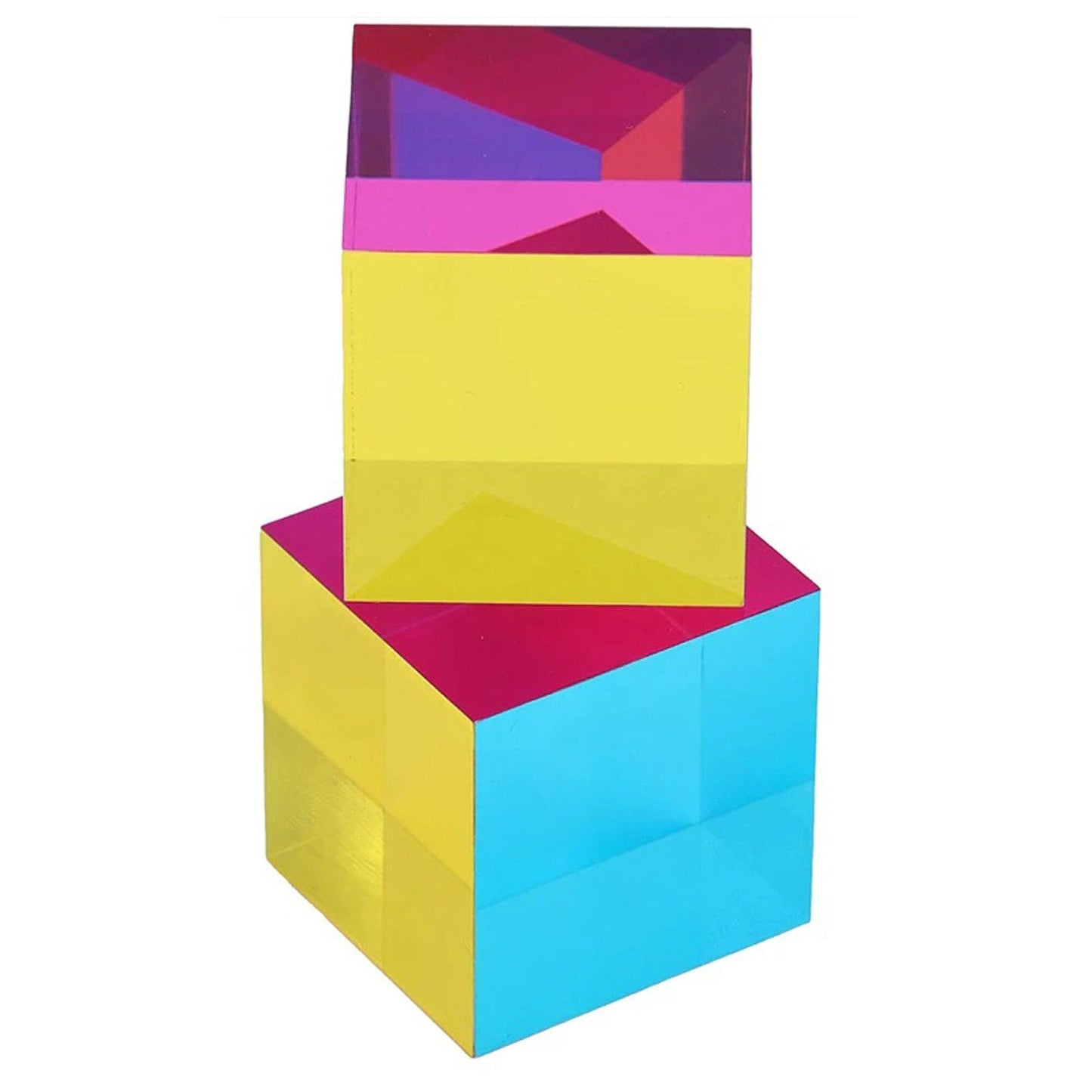 Beautiful Multi Colored Crystal Cube - City2CityWorld