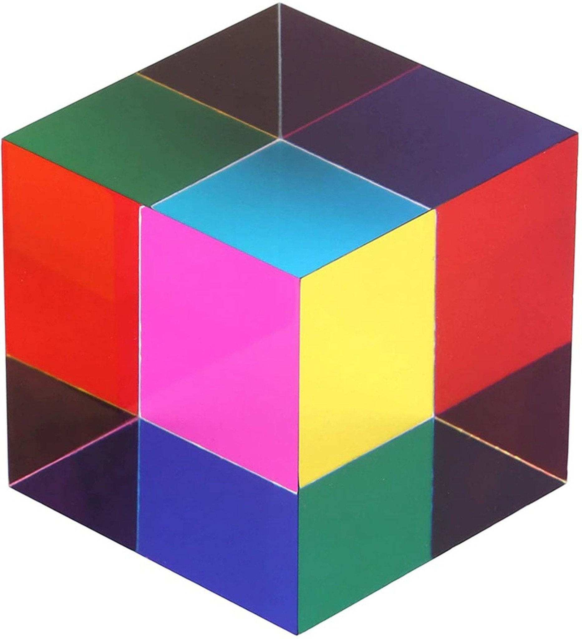 Beautiful Multi Colored Crystal Cube - City2CityWorld