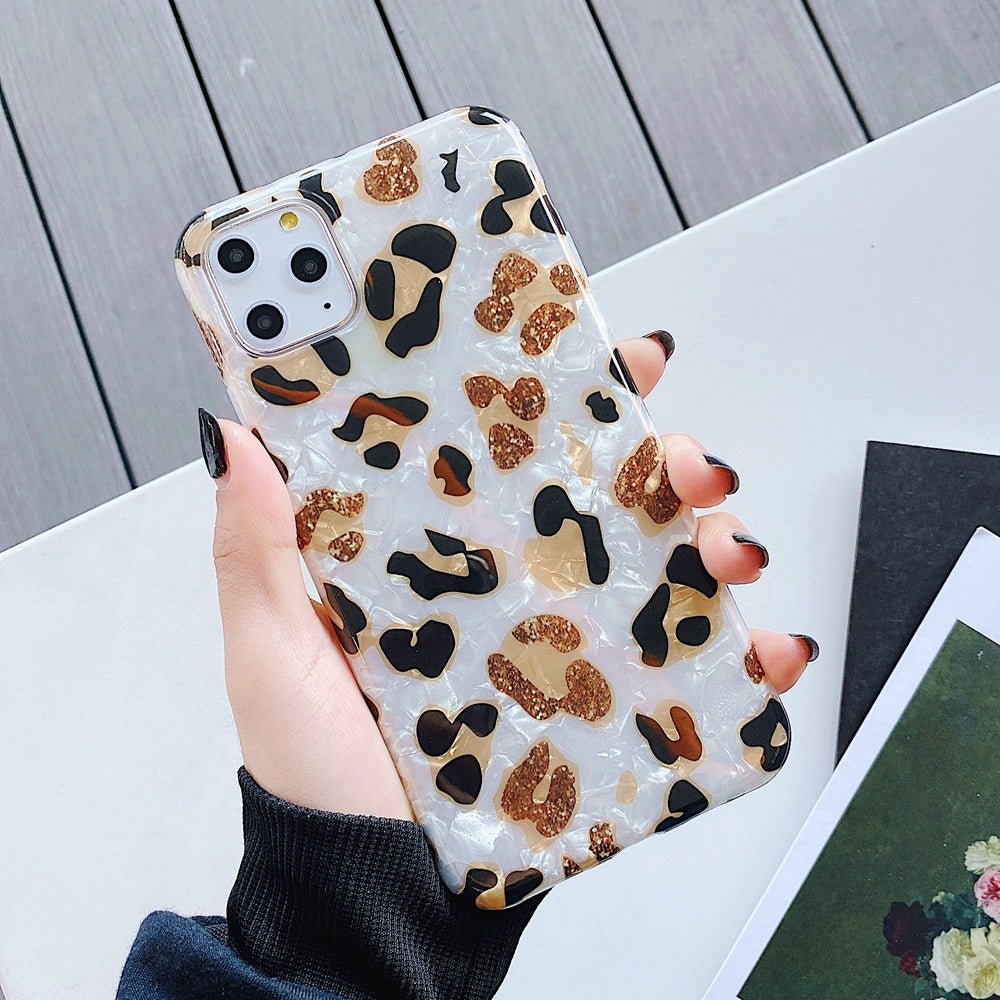 Compatible with Apple, Shockproof Silicone Soft Case for IPhone 11 Pro Xs Max X Xr 7 Plus 8 6S 6 SE 2021 12 Mini Fruits Marble Leopard Bumper Cover - City2CityWorld