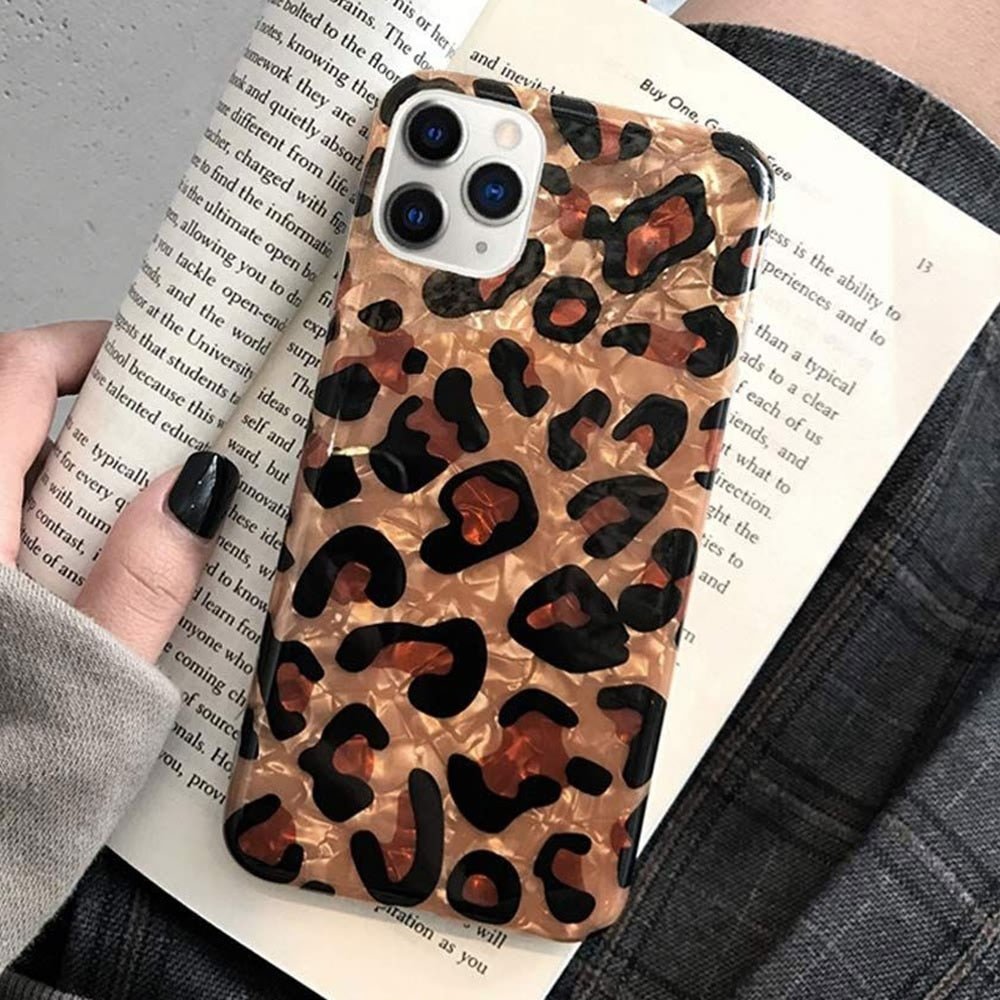 Compatible with Apple, Shockproof Silicone Soft Case for IPhone 11 Pro Xs Max X Xr 7 Plus 8 6S 6 SE 2021 12 Mini Fruits Marble Leopard Bumper Cover - City2CityWorld