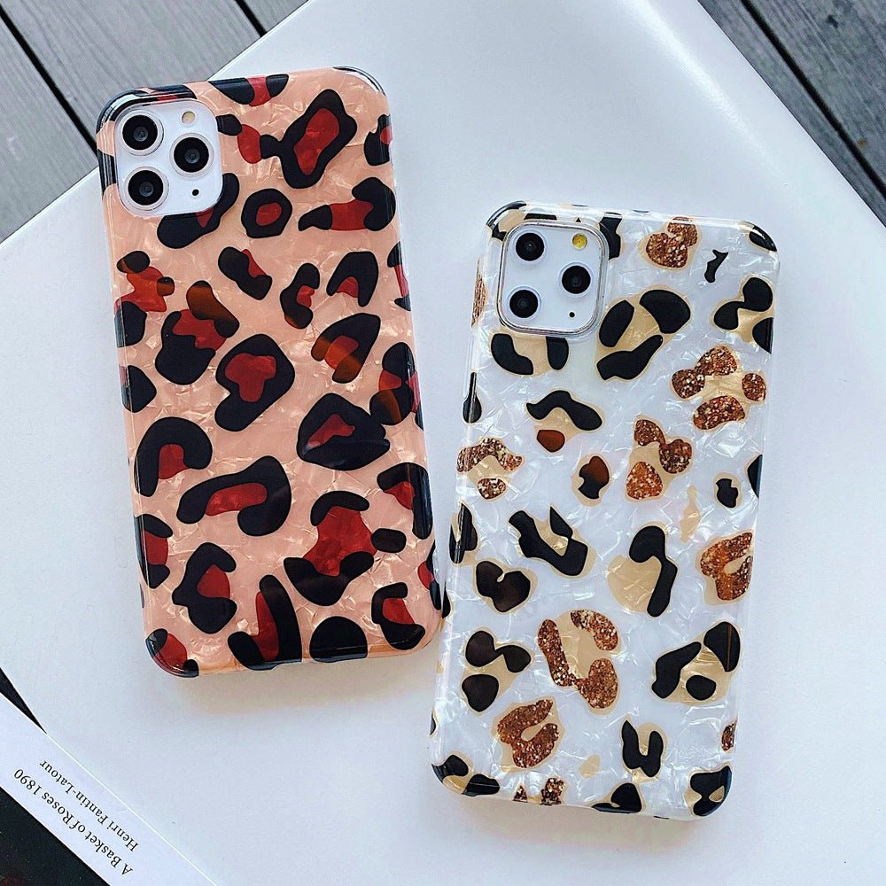 Compatible with Apple, Shockproof Silicone Soft Case for IPhone 11 Pro Xs Max X Xr 7 Plus 8 6S 6 SE 2021 12 Mini Fruits Marble Leopard Bumper Cover - City2CityWorld