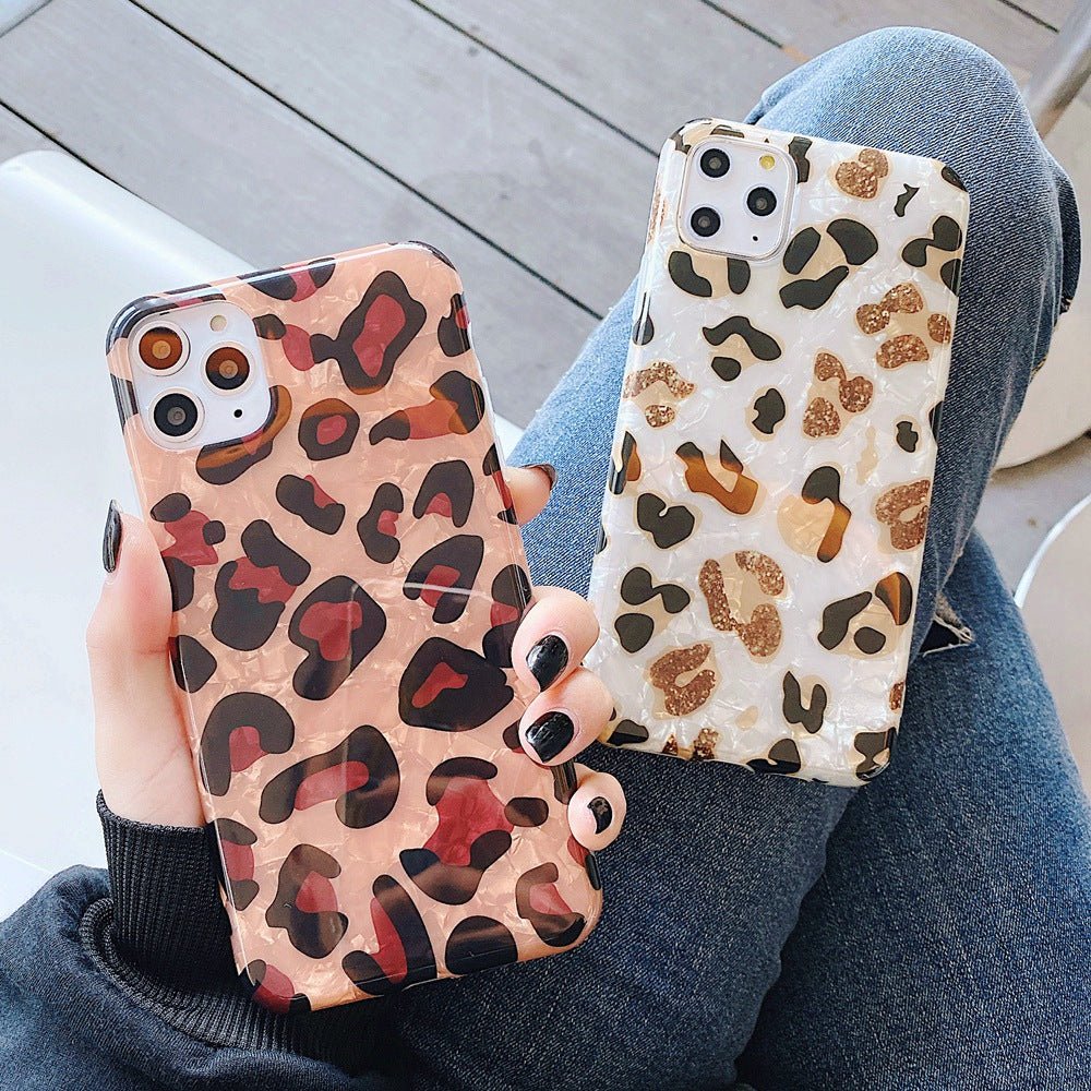 Compatible with Apple, Shockproof Silicone Soft Case for IPhone 11 Pro Xs Max X Xr 7 Plus 8 6S 6 SE 2021 12 Mini Fruits Marble Leopard Bumper Cover - City2CityWorld