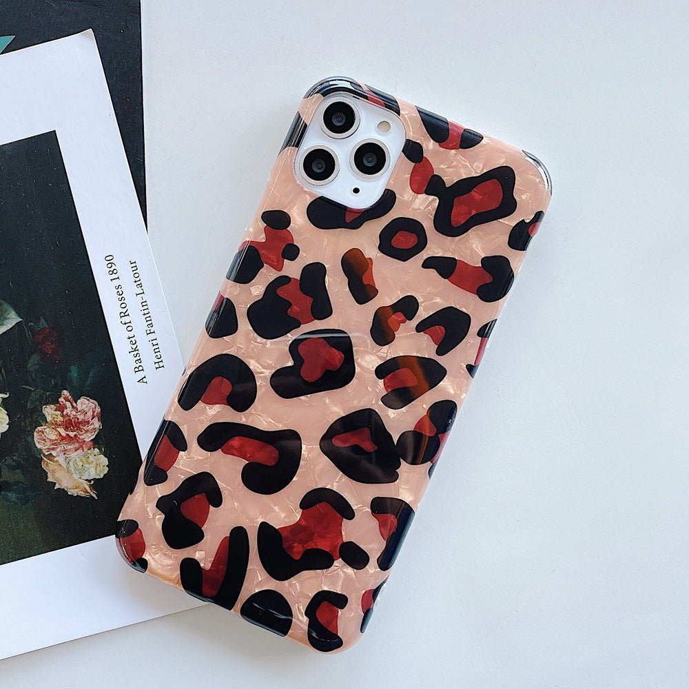 Compatible with Apple, Shockproof Silicone Soft Case for IPhone 11 Pro Xs Max X Xr 7 Plus 8 6S 6 SE 2021 12 Mini Fruits Marble Leopard Bumper Cover - City2CityWorld