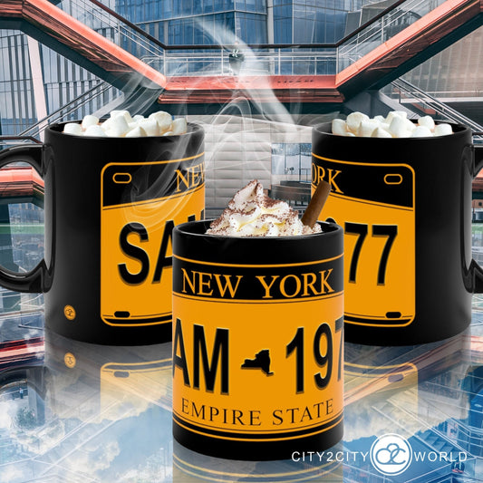 Custom New York Coffee Mug, Nostalgic New York City Coffee Cup, NYC Coffee Mug, Personalised NYC Mug - City2CityWorld