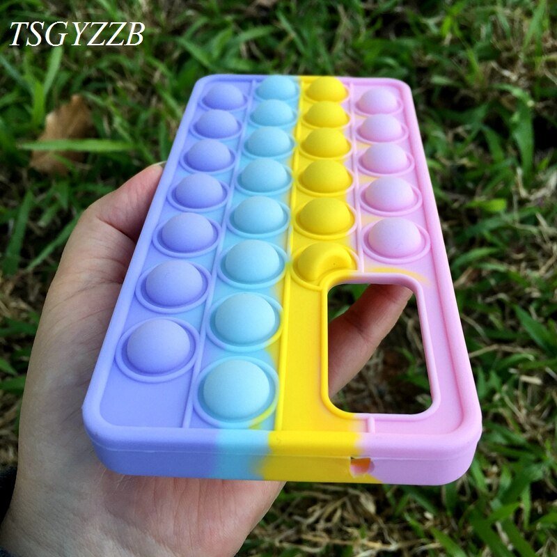 Cute & Soft Rainbow Bubble Fidget Case For Samsung Phones - City2CityWorld