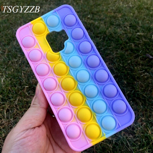 Cute & Soft Rainbow Bubble Fidget Case For Samsung Phones - City2CityWorld