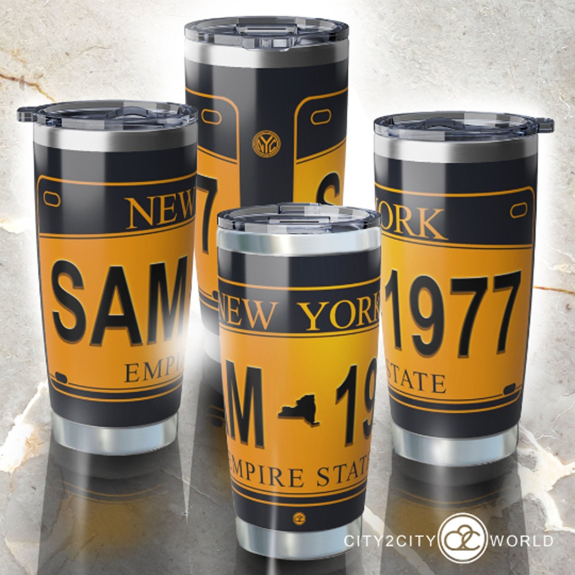 Epic NYC 20oz Travel Tumbler For Brooklyn | Queens | Bronx | Manhattan | Stattan Island | New York | Custom - City2CityWorld