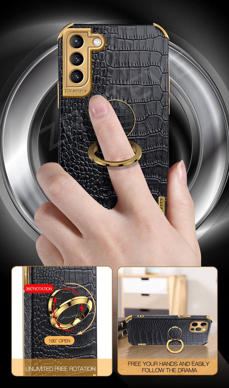 Gold Electroplated Crocodile Pattern Case For Samsung | Galaxy S10 +++ - City2CityWorld