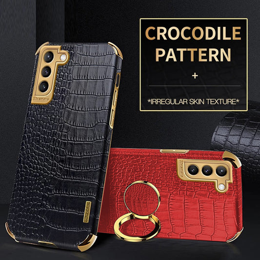 Gold Electroplated Crocodile Pattern Case For Samsung | Galaxy S10 +++ - City2CityWorld