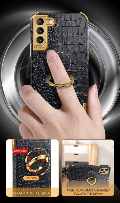 Gold Electroplated Crocodile Pattern Case For Samsung | Galaxy S20 +++ - City2CityWorld