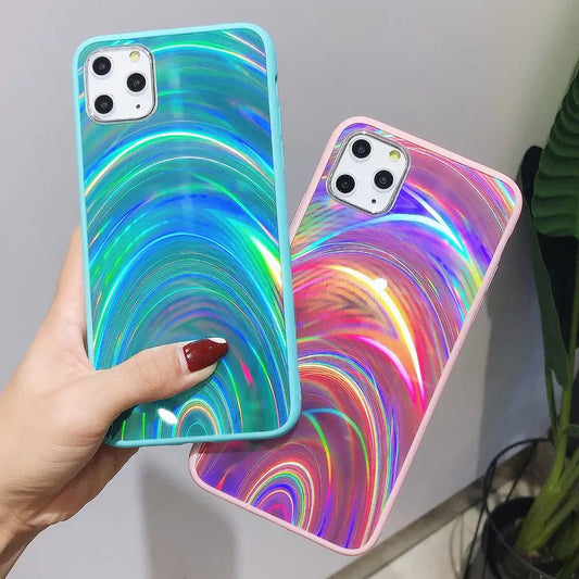 Holographic Luxury 3D Prism Phone Case For iPhones 11 To 14Pro Max - City2CityWorld