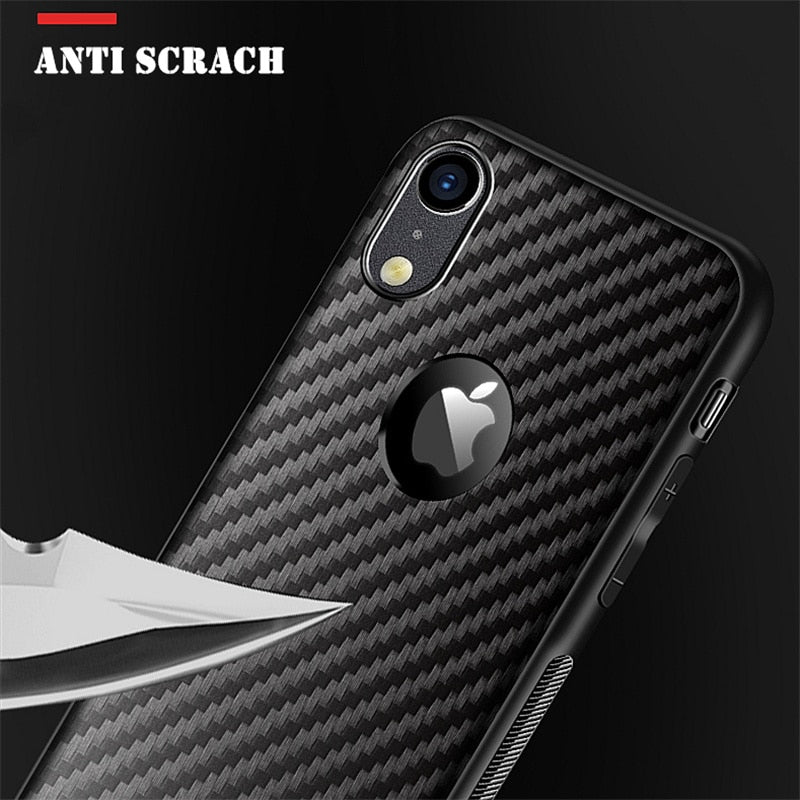 iPhone Carbon Fiber Case | Soft Silicone Cover Case For Apple iPhones - City2CityWorld