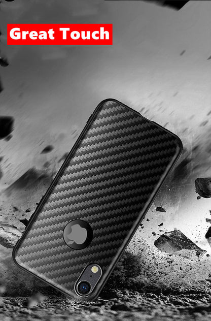 iPhone Carbon Fiber Case | Soft Silicone Cover Case For Apple iPhones - City2CityWorld