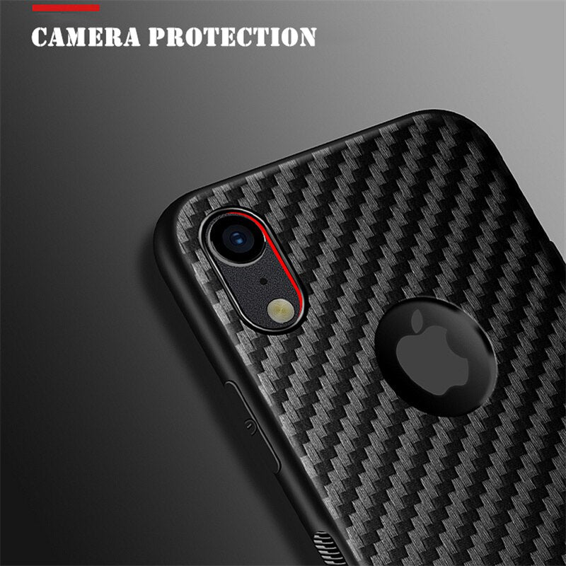 iPhone Carbon Fiber Case | Soft Silicone Cover Case For Apple iPhones - City2CityWorld