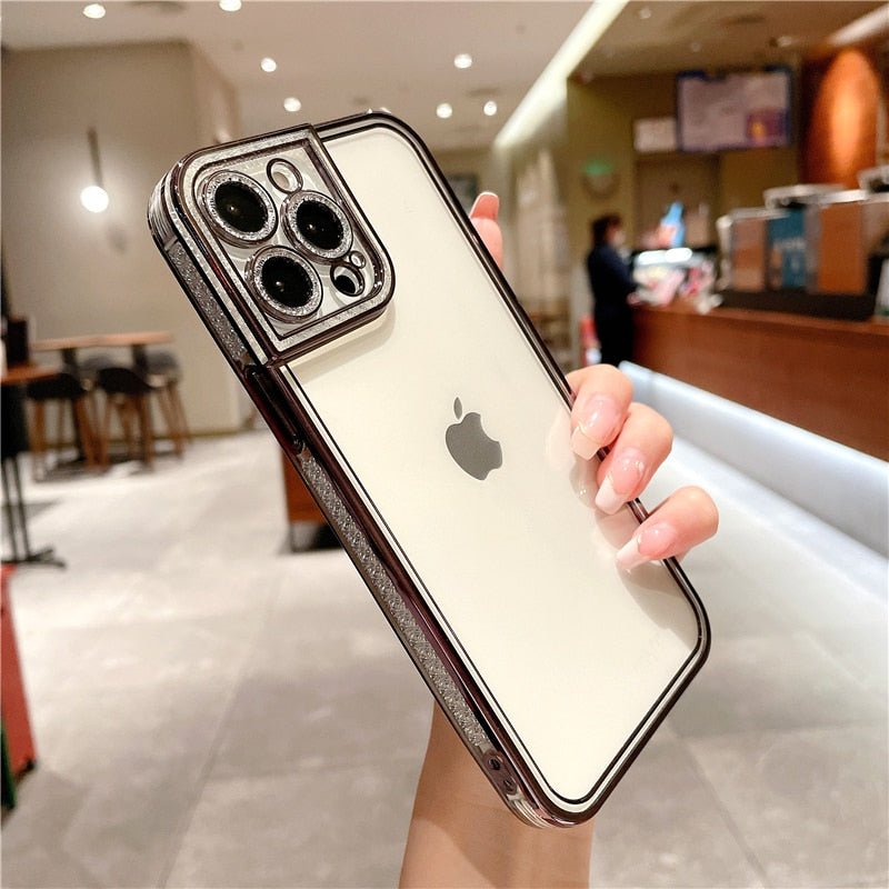 iPhone Luxury Electro Plated Case | Soft Transparent Silicone Case - City2CityWorld