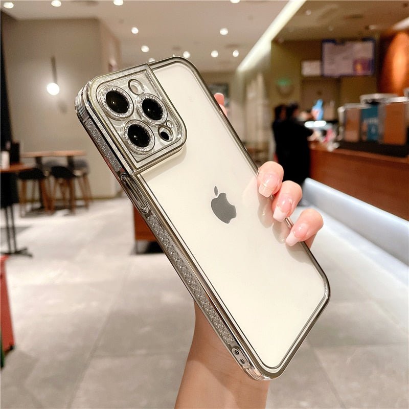 iPhone Luxury Electro Plated Case | Soft Transparent Silicone Case - City2CityWorld