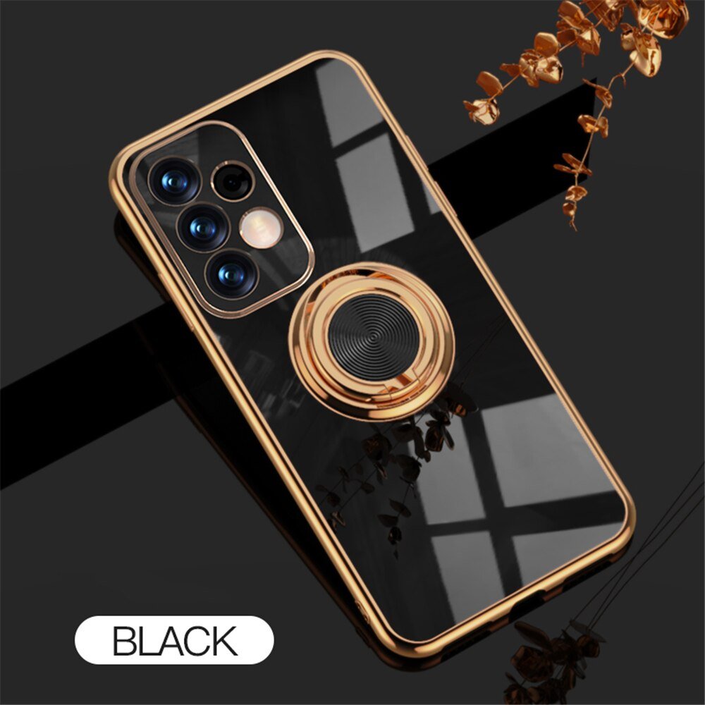 Luxury Electroplated Case With Finger Ring Holder For Samsung Phones - City2CityWorld