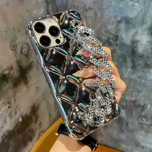 Luxury Glitter / Bling Rhinestone Case With Wrist Bracelet For Popular Phones - City2CityWorld