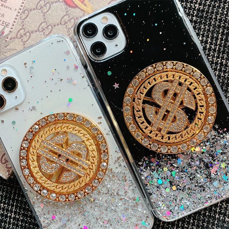 Luxury Glitter Sparkle And Gold Spinner Case For iPhone And Samsung Phones - City2CityWorld