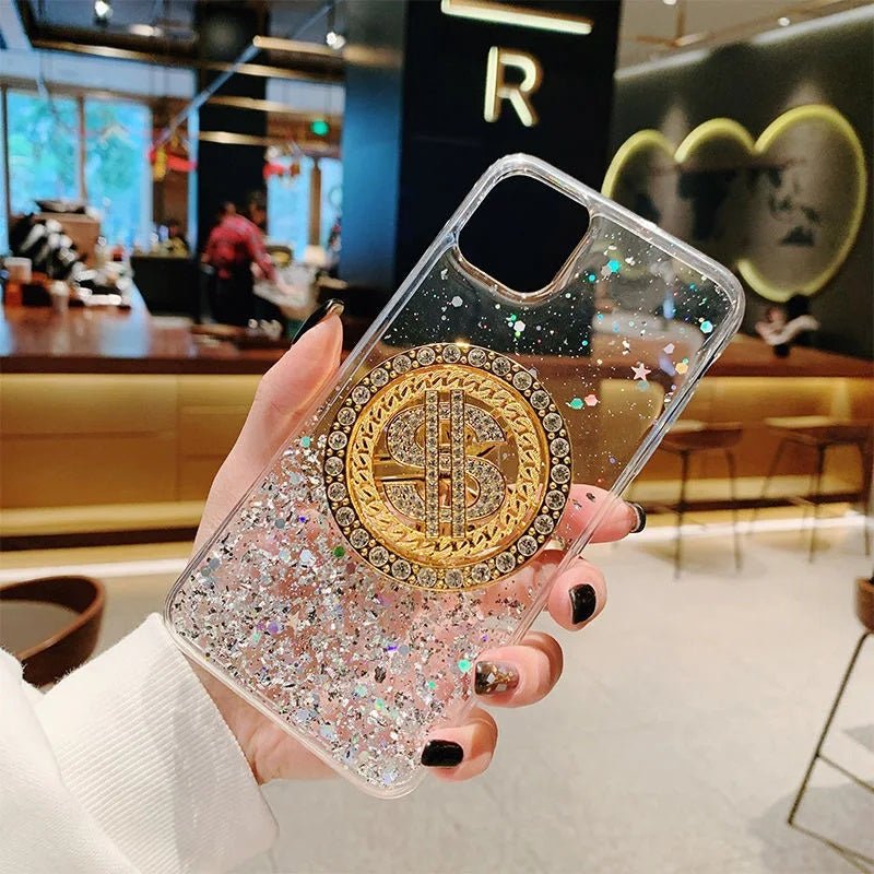 Luxury Glitter Sparkle And Gold Spinner Case For iPhone And Samsung Phones - City2CityWorld