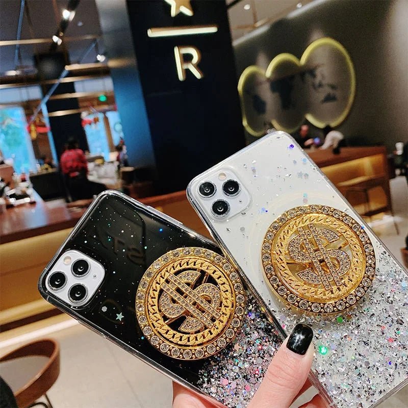 Luxury Glitter Sparkle And Gold Spinner Case For iPhone And Samsung Phones - City2CityWorld