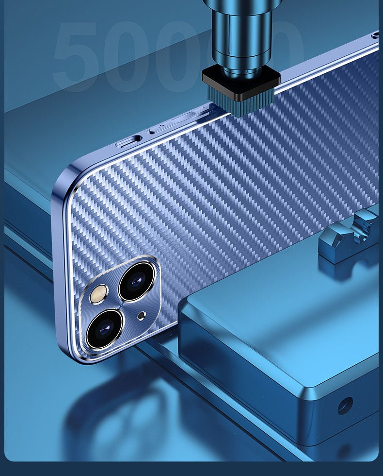 Luxury Titanium Metal Bumper Carbon Fiber Case For iPhone | Shockproof Lens Protection Cover - City2CityWorld