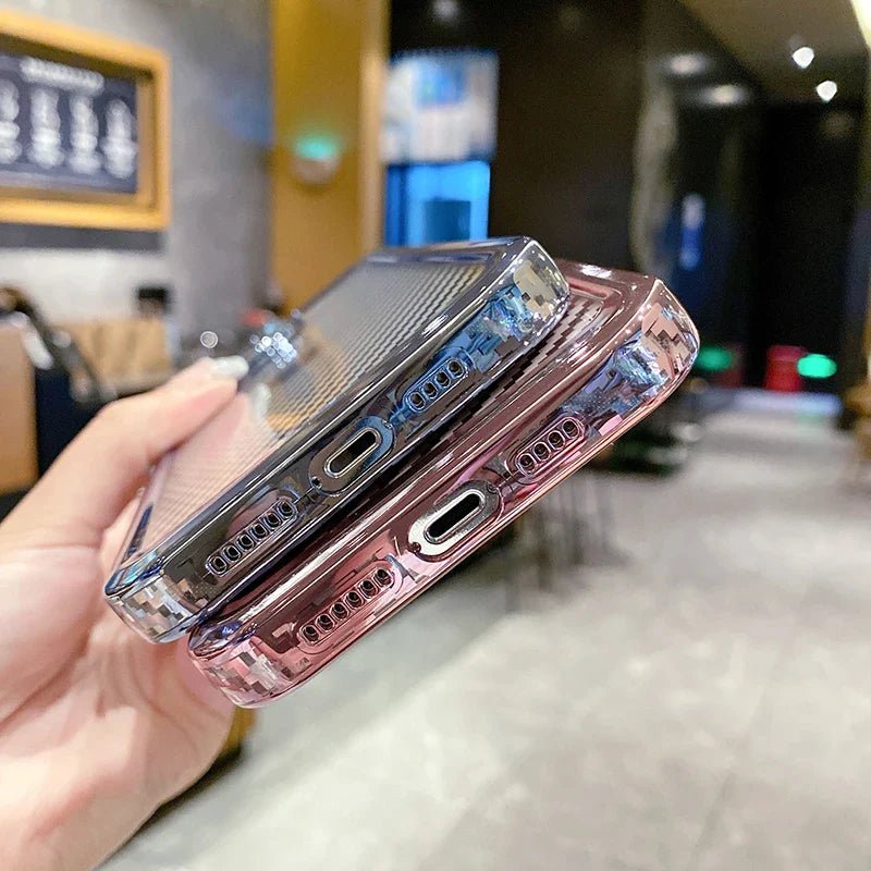 Luxury Transparent Silicone Carbon Fiber Texture Case For iPhone 12 To 14ProMax - City2CityWorld