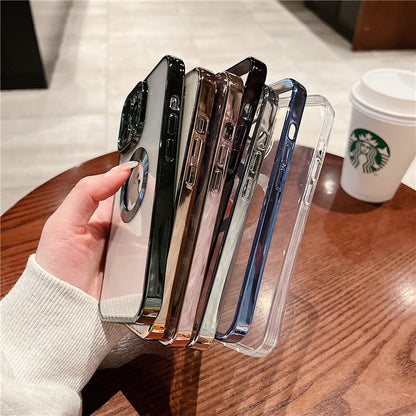 Luxury Transparent Silicone Case Incl Built in Lens Protector For iPhone 13 +++ - City2CityWorld