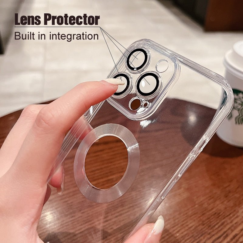 Luxury Transparent Silicone Case Incl Built in Lens Protector For iPhone 13 +++ - City2CityWorld