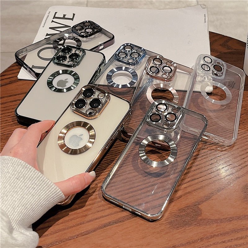 Luxury Transparent Silicone Case Incl Built in Lens Protector For iPhone 13 +++ - City2CityWorld