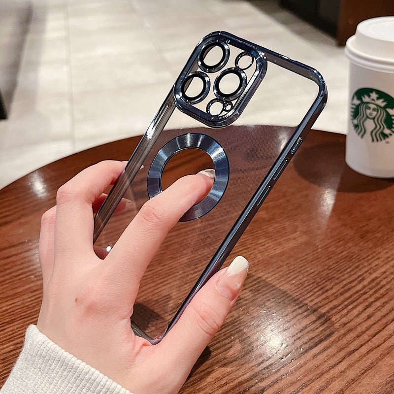 Luxury Transparent Silicone Case Incl Built in Lens Protector For iPhone 13 +++ - City2CityWorld