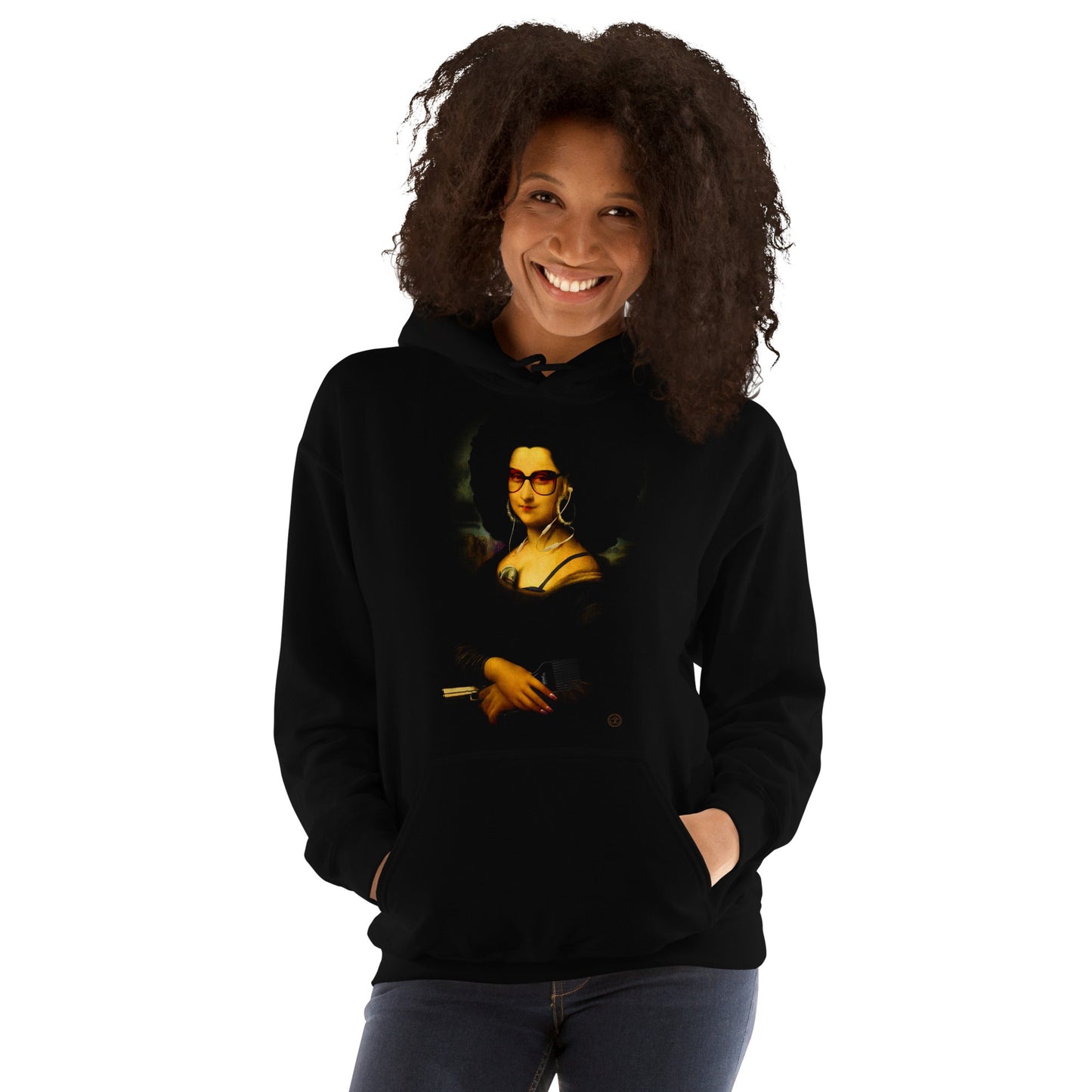 Mona From The Hood Hoodie, Modern Lisa Hoodie, Afroliscious Unisex Hoodie - City2CityWorld