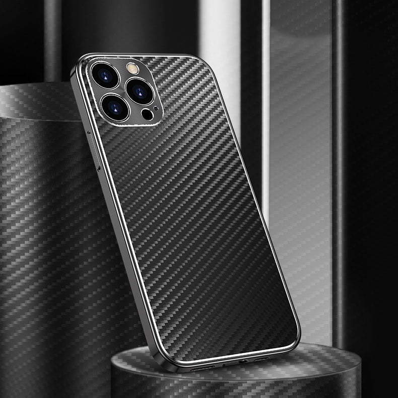 New iPhone Carbon Fibre Metal Phone Case - City2CityWorld