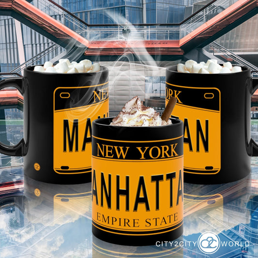 Nostalgic New York City Coffee Cup, Manhattan New York Coffee Mug, NYC Coffee Mug - City2CityWorld