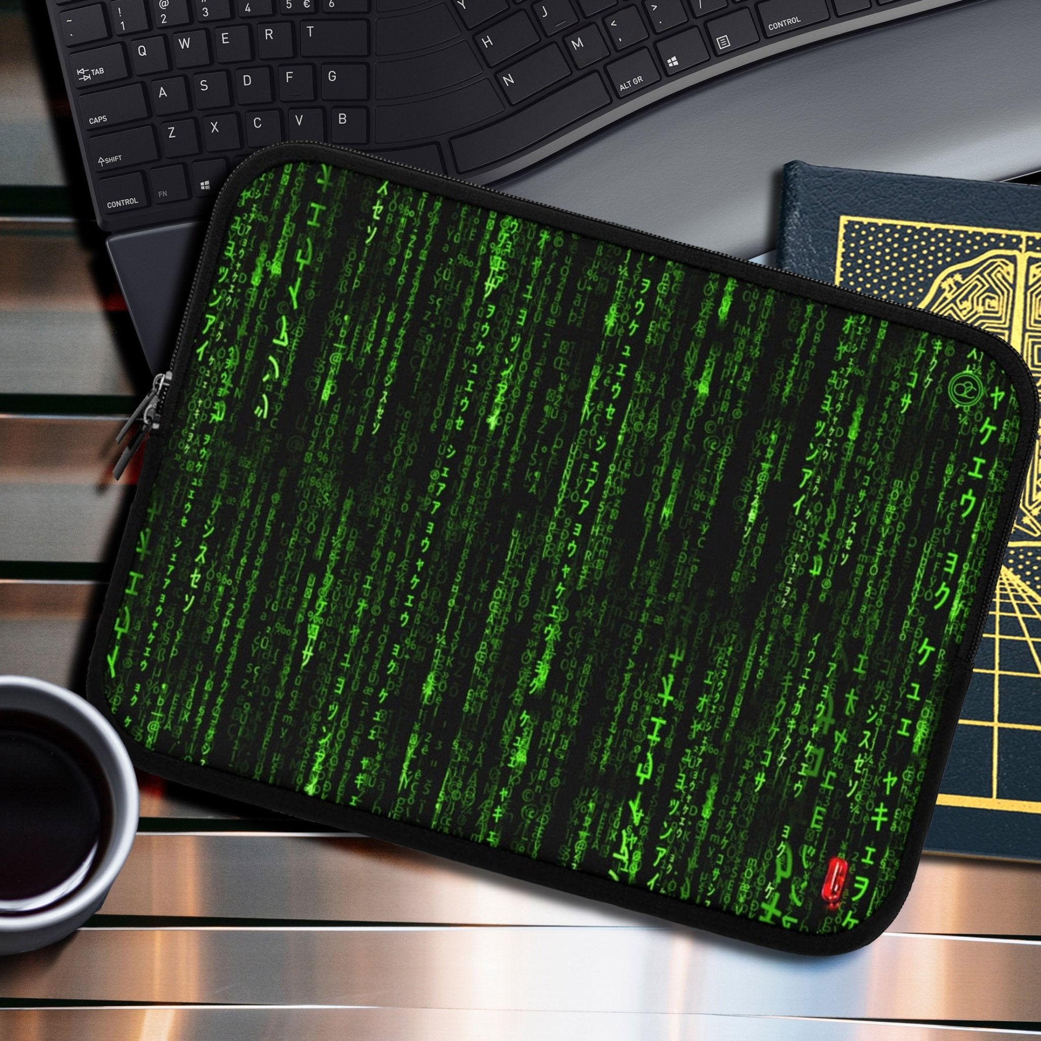 Red Pill Rain Code Laptop Sleeve - City2CityWorld