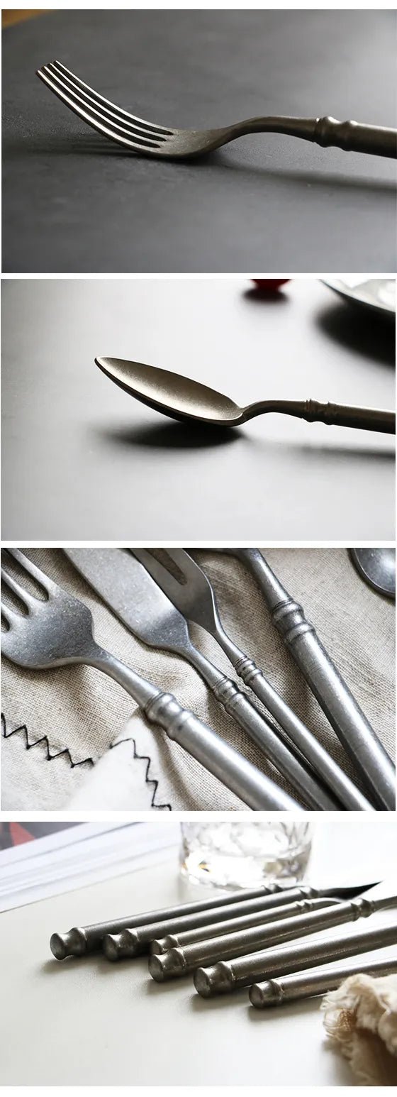 Retro Peeling-Stainless Steel Kitchen Flatware Set & Single Pieces - City2CityWorld