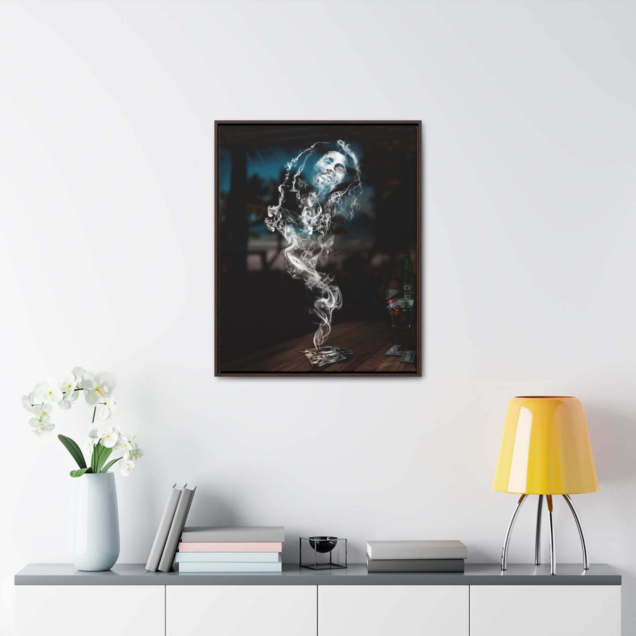 Smoking Legends Bob-1 Framed Canvas Wrap - City2CityWorld