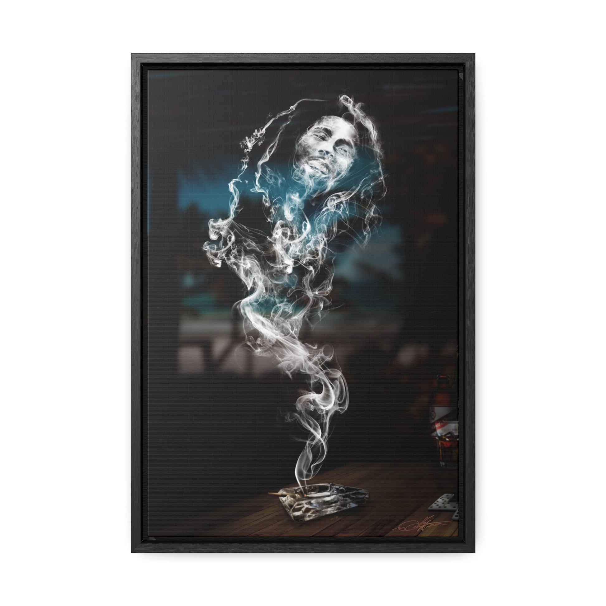 Smoking Legends Bob-1 Framed Canvas Wrap - City2CityWorld