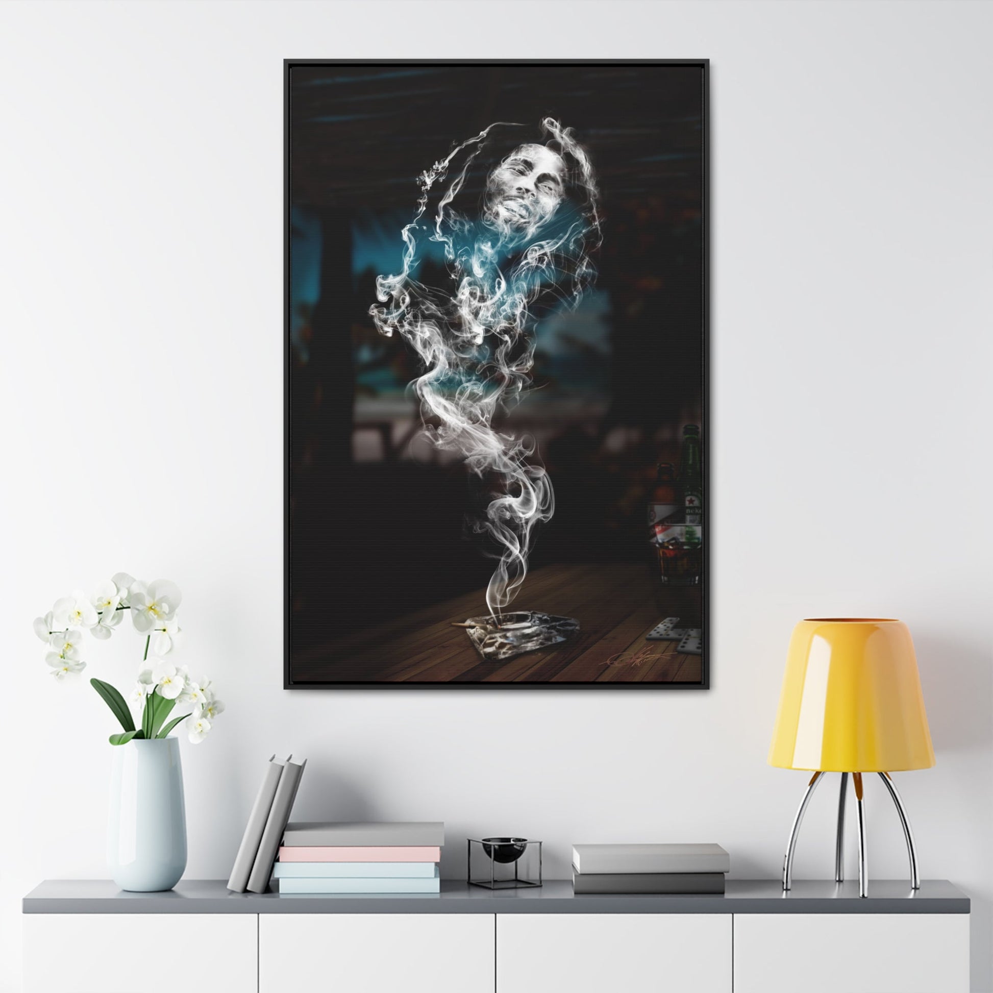 Smoking Legends Bob-1 Framed Canvas Wrap - City2CityWorld